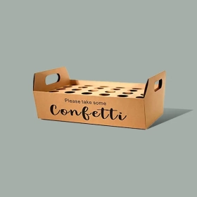 Custom Kraft ice cream cone holder