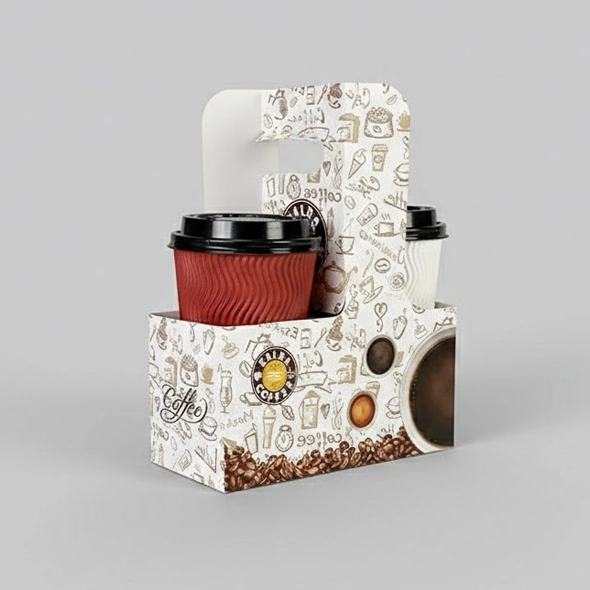 custom printed Coffee Carrier packaging