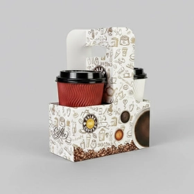 custom printed Coffee Carrier packaging