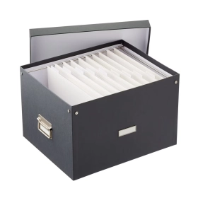 Black File Boxes With Lids