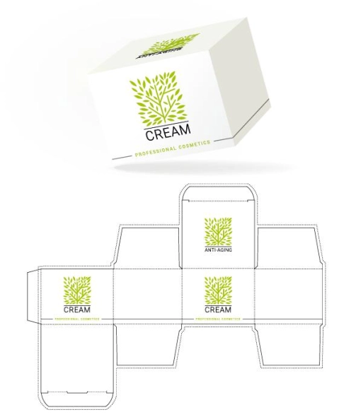 cream boxes template