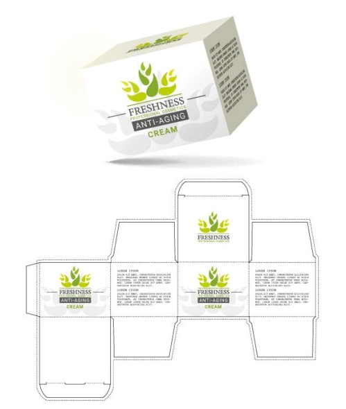 custom cream boxes template