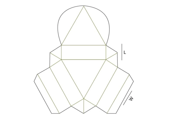 triangular tray tempalte